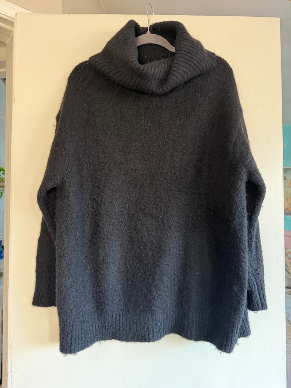 Zara Black Cowl Neck Turtleneck Sweater